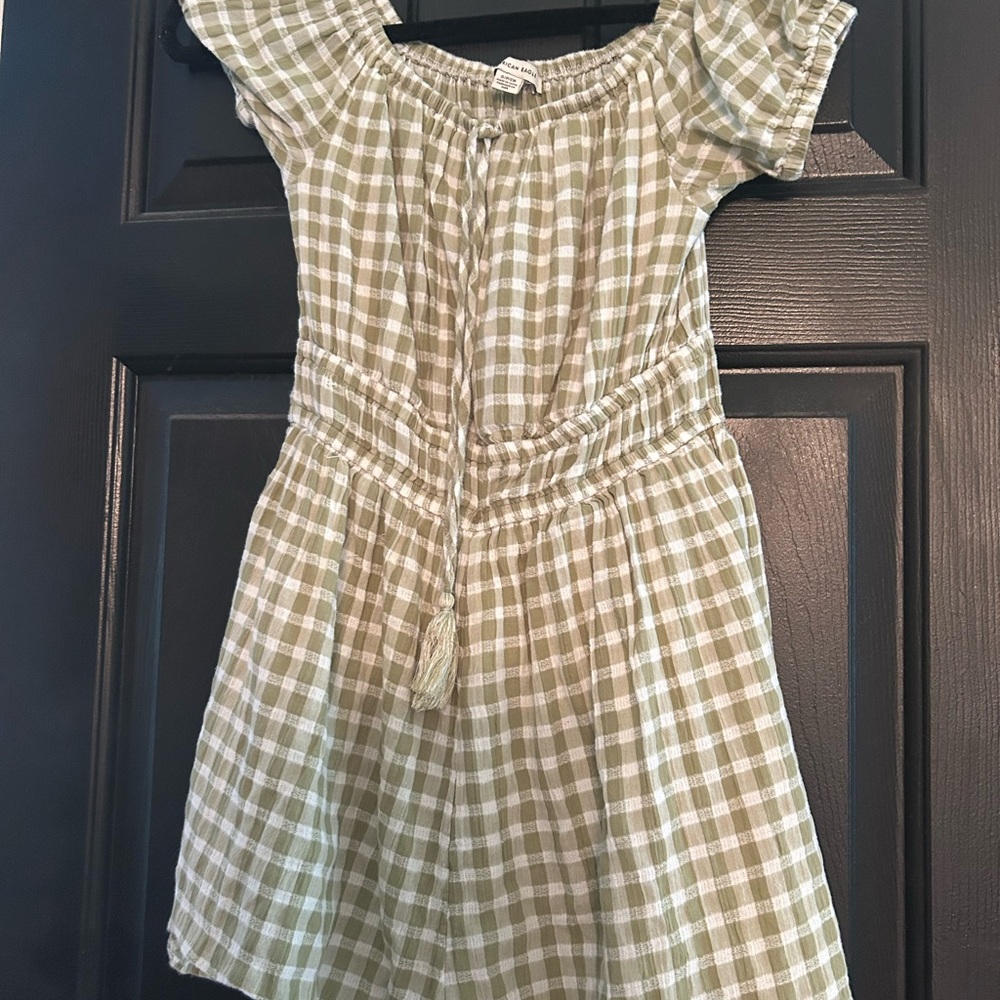 Green Checkered romper